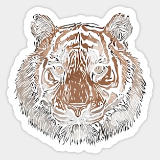 Tiger 'Hu' Symbolises Strength Courage And Dignity Sticker